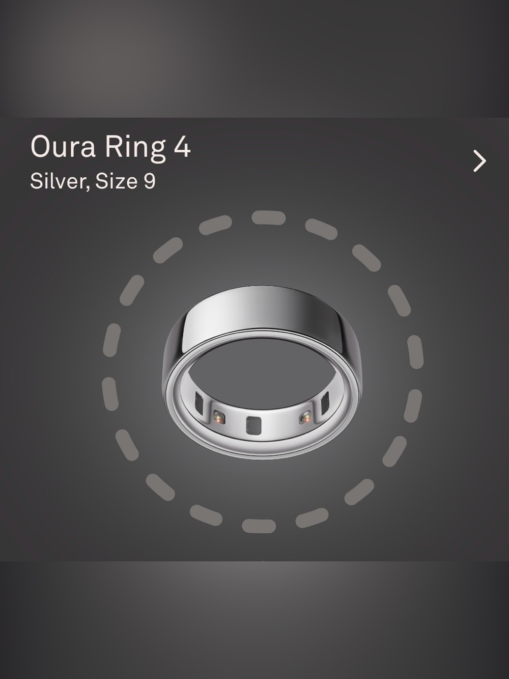 Oura Ring 4 Silver Size 9